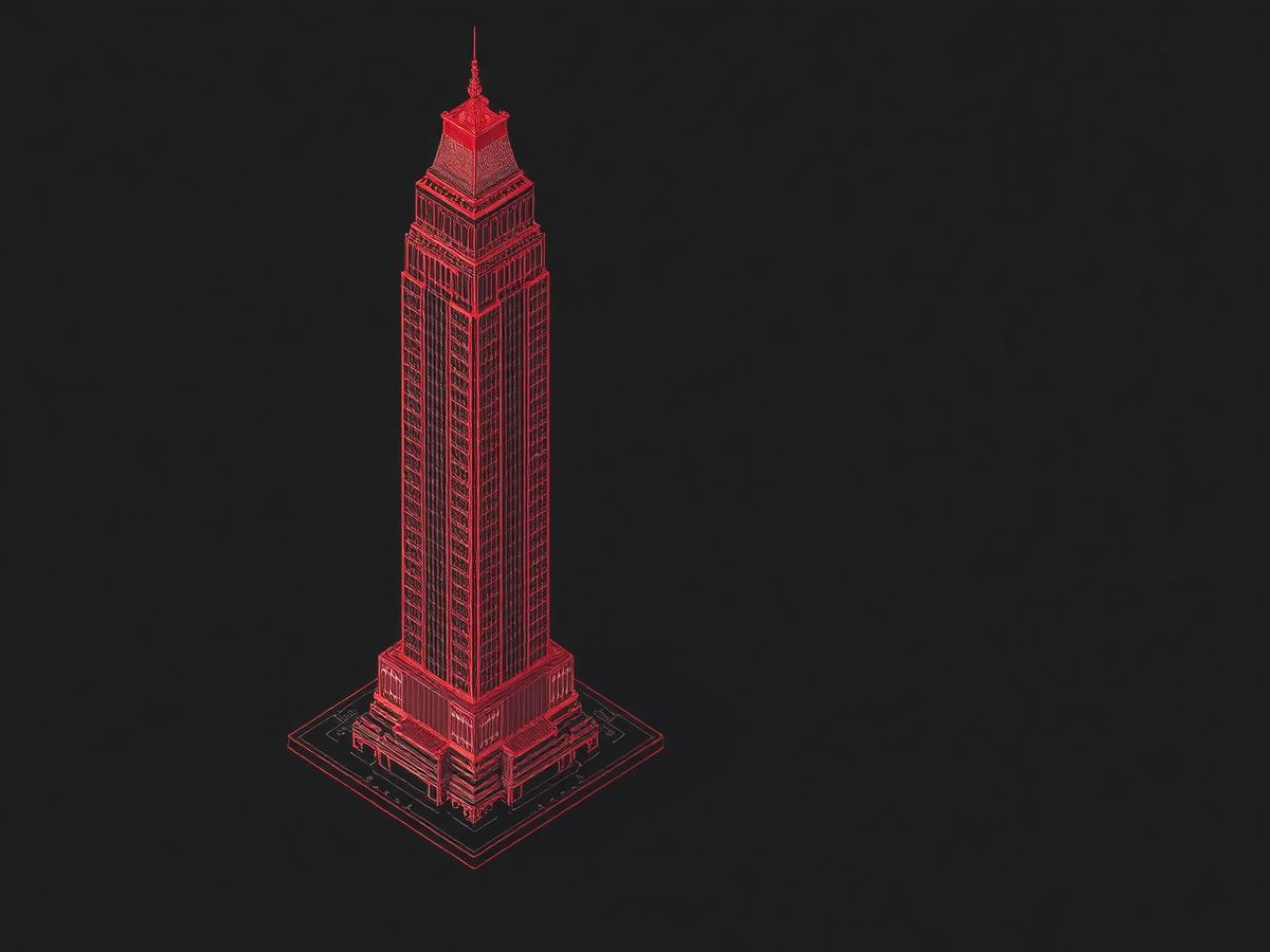 BIM wireframe render