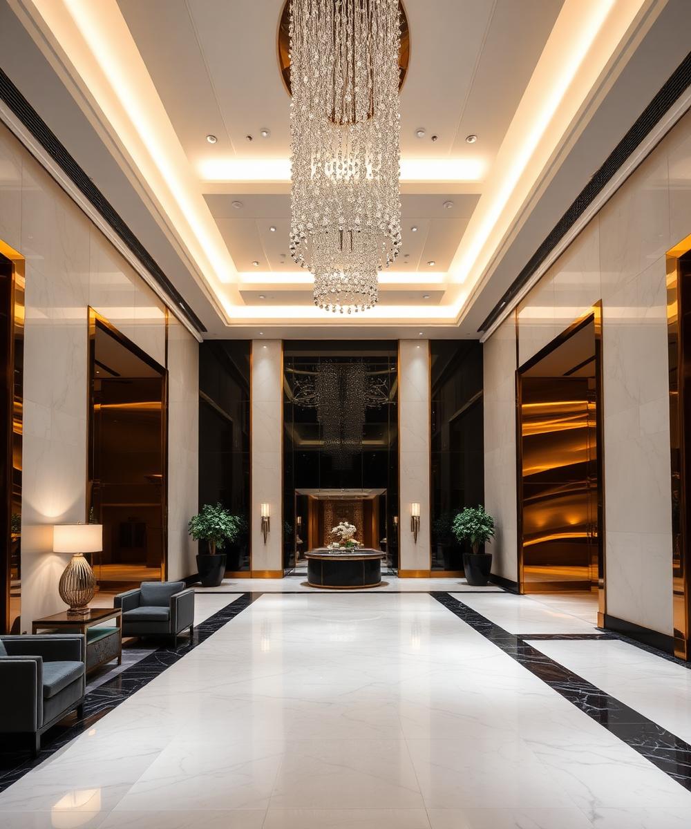 Five-star hotel lobby